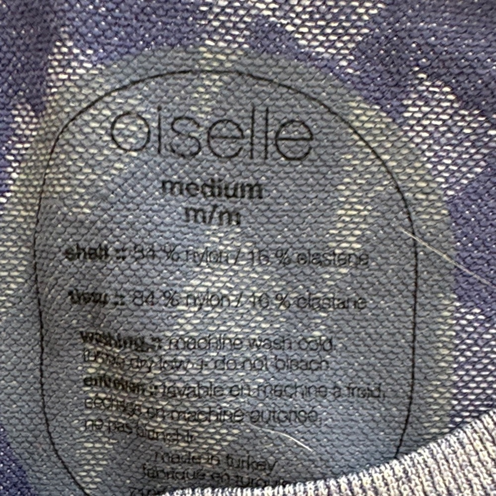 Oiselle Blue and Gray Long Sleeve athletic Top - Picture 2 of 4